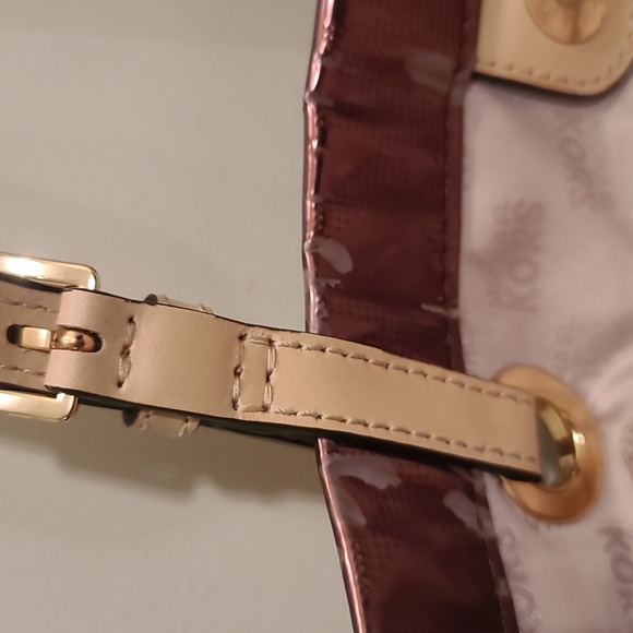 46. Michael Kors Metallic Reddish Brown Tote - Picture 9 of 10